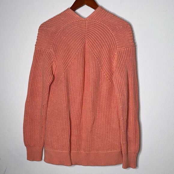 ALEXANDER WANG Deep V Neck Rib Knit Pullover in Salmon Size Small - Picture 10 of 10